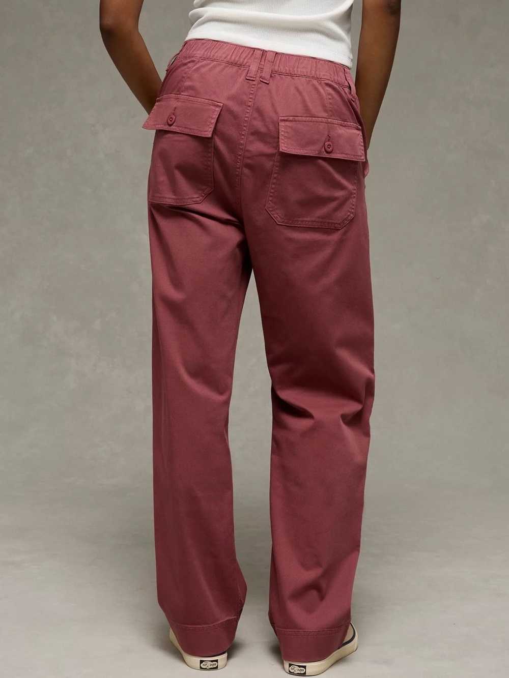 American Eagle low rise stretch Utility Jeans in Dusty rose